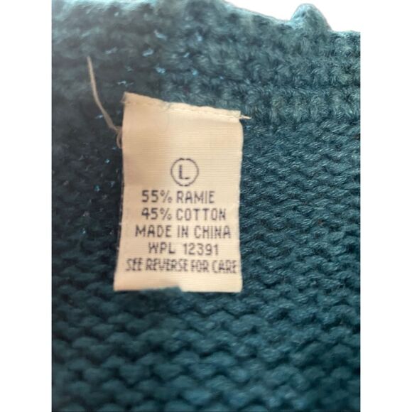 Vintage 80’s Cape Isle Knitters Patchwork Hand Knit Cottagecore Sweater L-RARE - Picture 4 of 13